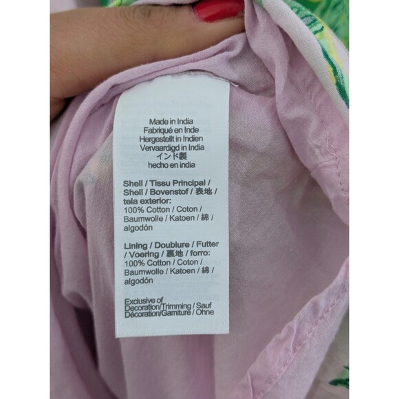 J. Crew Women’s Squareneck Midi Tiered Dress Lemon Print Ruffle Size 14 Preppy - Picture 7 of 8